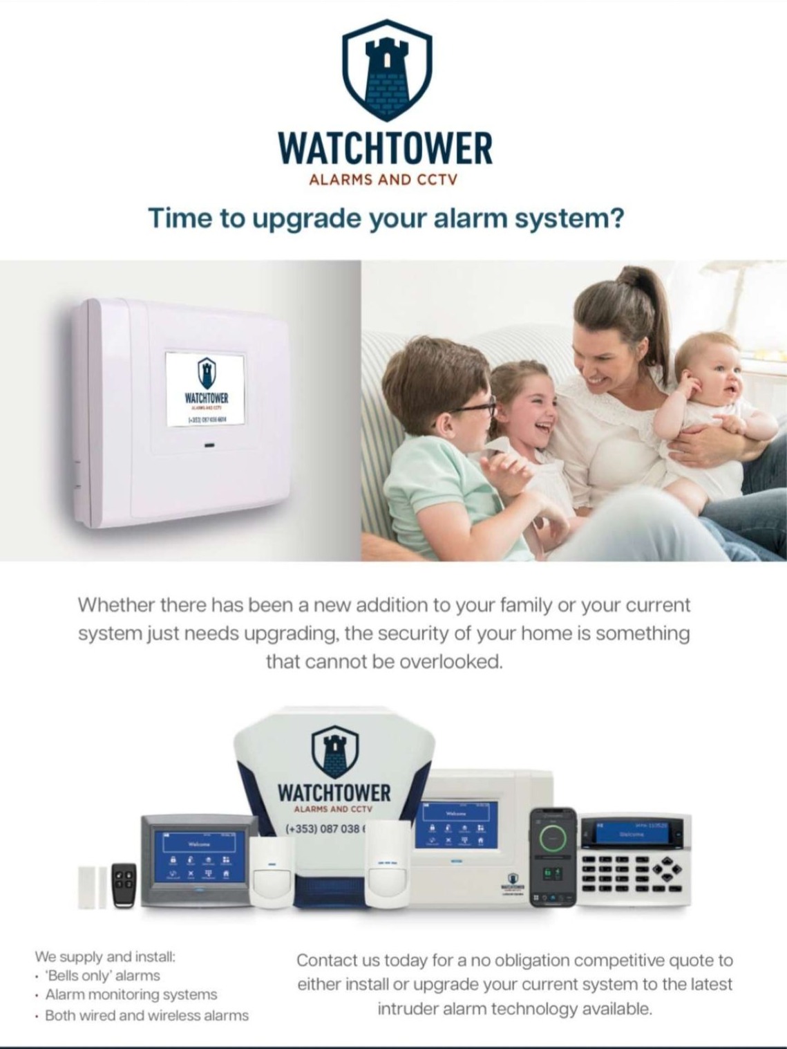 Watchtower Alarms & CCTV alarm infographic